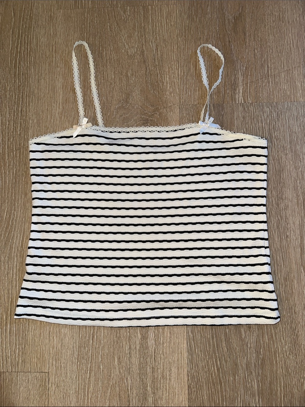 American Eagle black and white striped tank